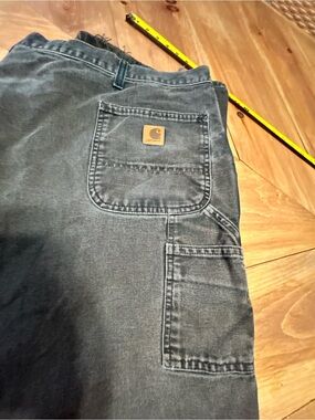 Carhartt Gray-black Carpenter Pants with Utility Pockets
